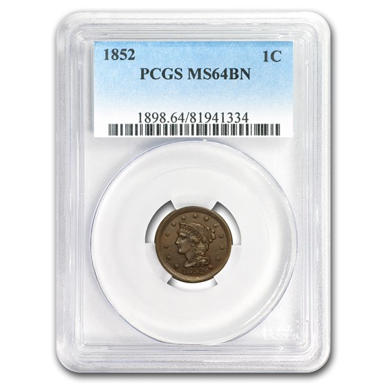 1852 Large Cent MS-64 PCGS (Brown) 1852 Large Cent MS-64 PCGS (Brown)